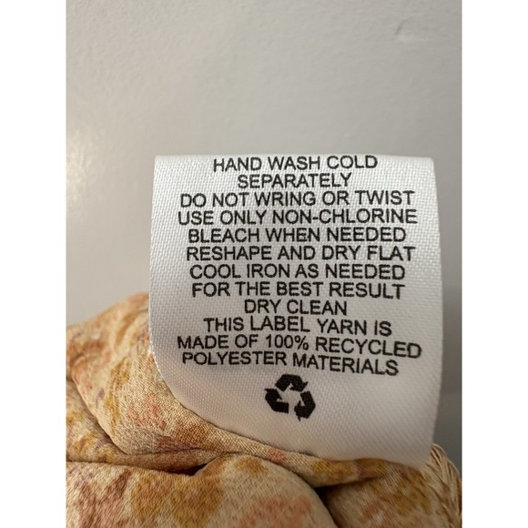 Pink‎ Rose Peasant Top Blouse Off  Shoulder Juniors M Yellow Floral Boho NWT - Picture 10 of 10